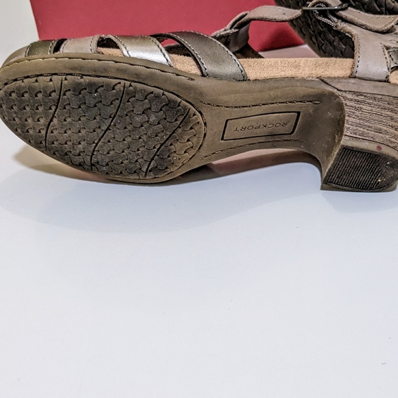 Rockport Cobb Hill Aubrey Khaki Multi Color. Leather Wedge heel. Women's Size 5. - Picture 13 of 14